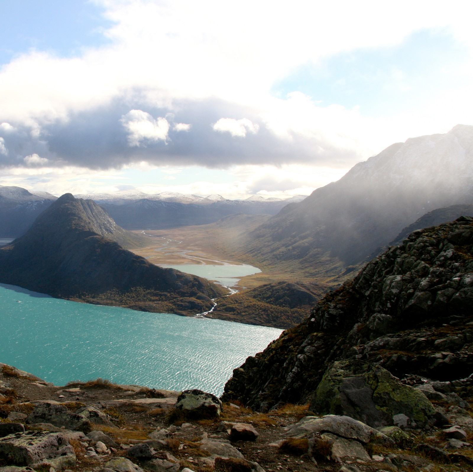 Lade wanderung, berg, norwegen, gebirgskamm Hintergrund herunter