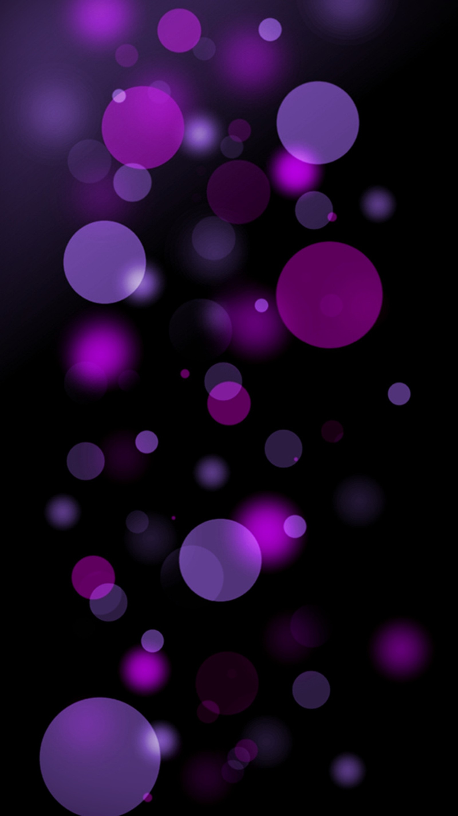 Purple and black background with circles and stars (abstract, circles, purple)