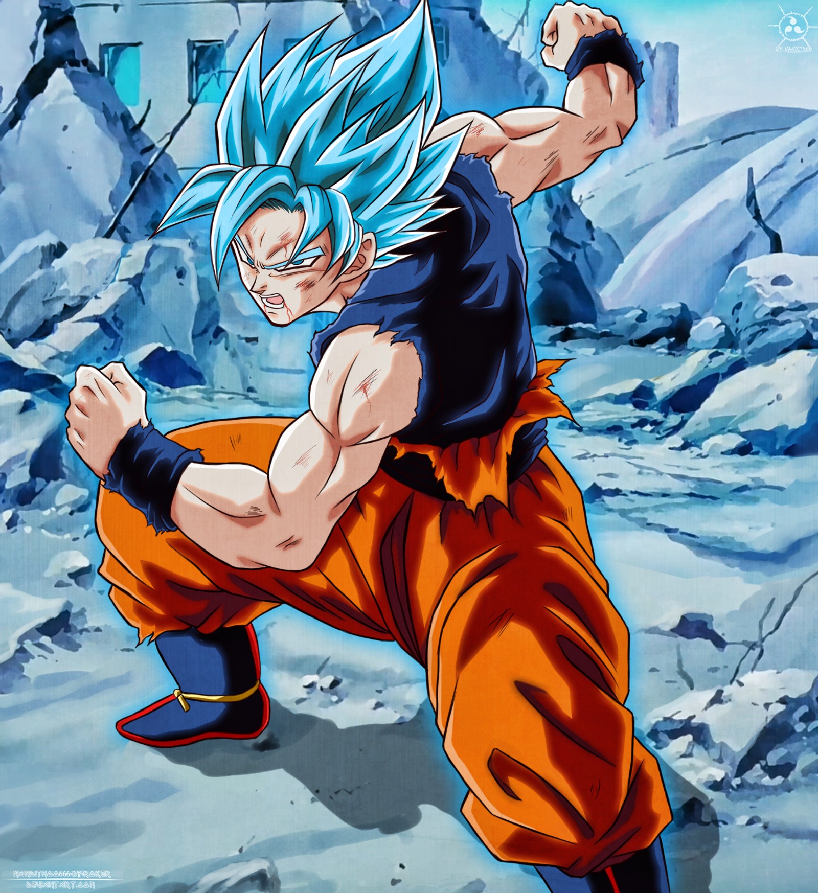 Papéis de parede de dragon ball goku (azul, deus, dragon ball, dragon ball super, goku)