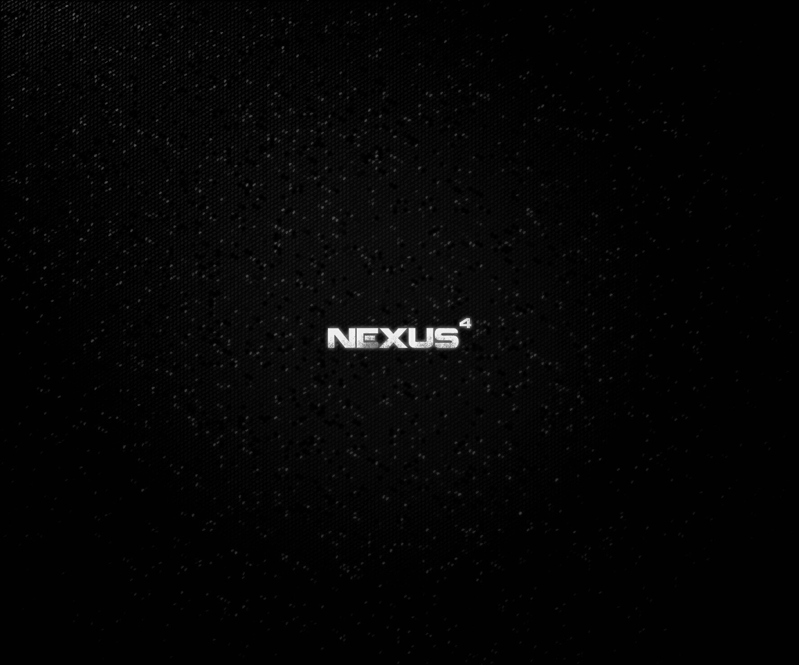 Schwarzer hintergrund mit einem weißen text, der nexus liest (punkte, nexus 4)