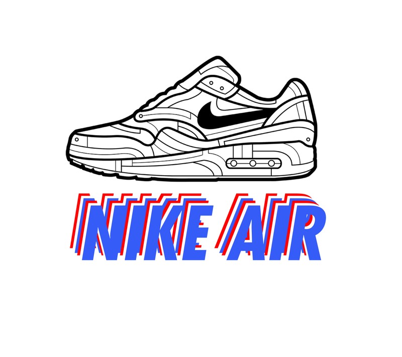 Логотип nike air с обувью (воздух, макс, max, nike)