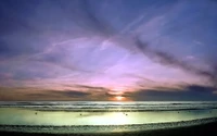 horizon, cloud, afterglow, sea, ocean wallpaper