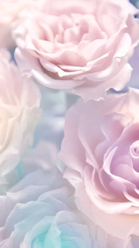 pastel, flower, pink, garden roses, petal wallpaper