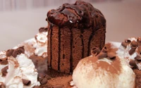 chocolate cake, icing, chocolate brownie, frozen dessert, snack cake