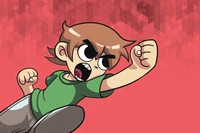 Scott Pilgrim in Aktion: Dynamischer Cartoon-Stil