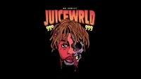 Ilustración de Juice WRLD: Sin vanidad - Arte musical 8K