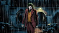 Joker Stands Alone in the Rain