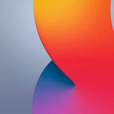 Vibrant Gradient Waves - iOS 14 4K Wallpaper