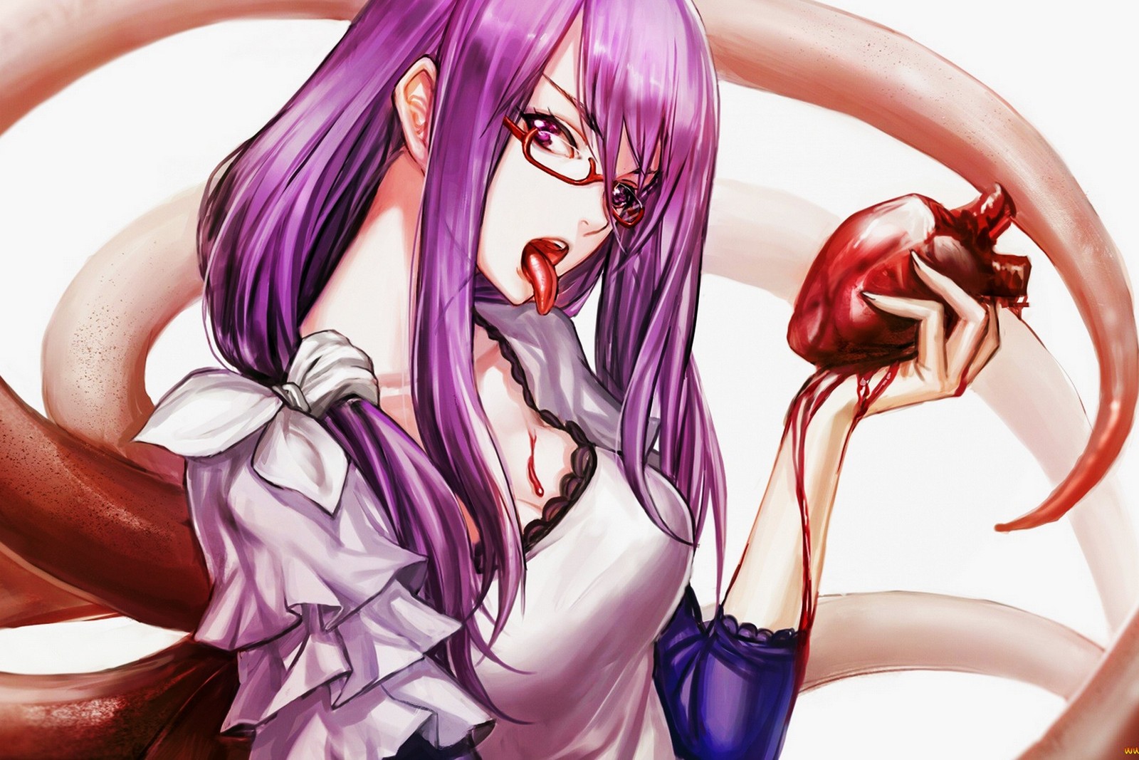 tokyo ghoul, cartoon, anime, long hair, mouth wallpaper