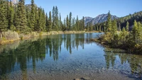 réflexion, montagne, chaîne de montagnes, décor montagnard, lac