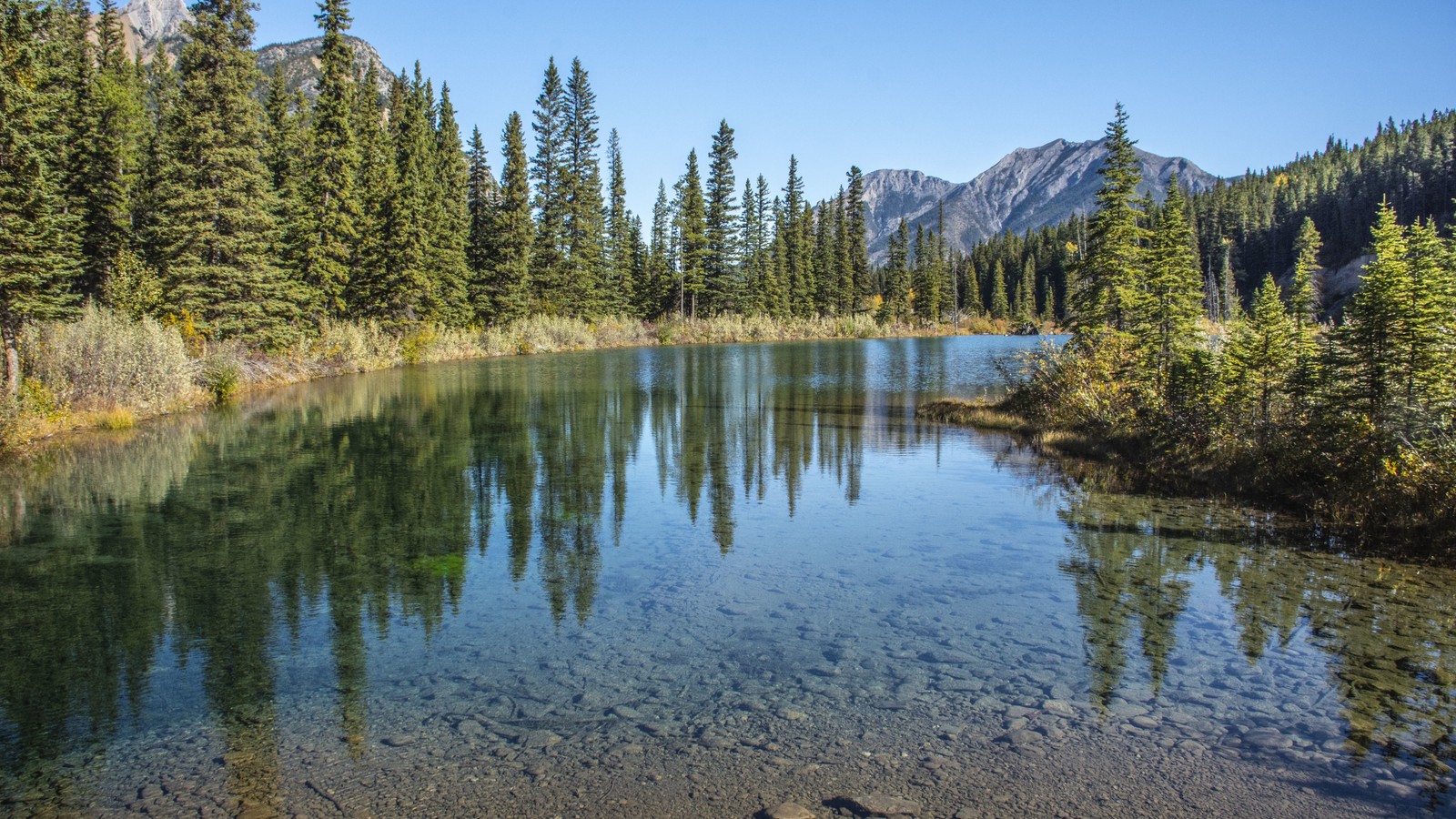 Lade reflexion, berg, gebirgskette, berglandschaft, see Hintergrund herunter