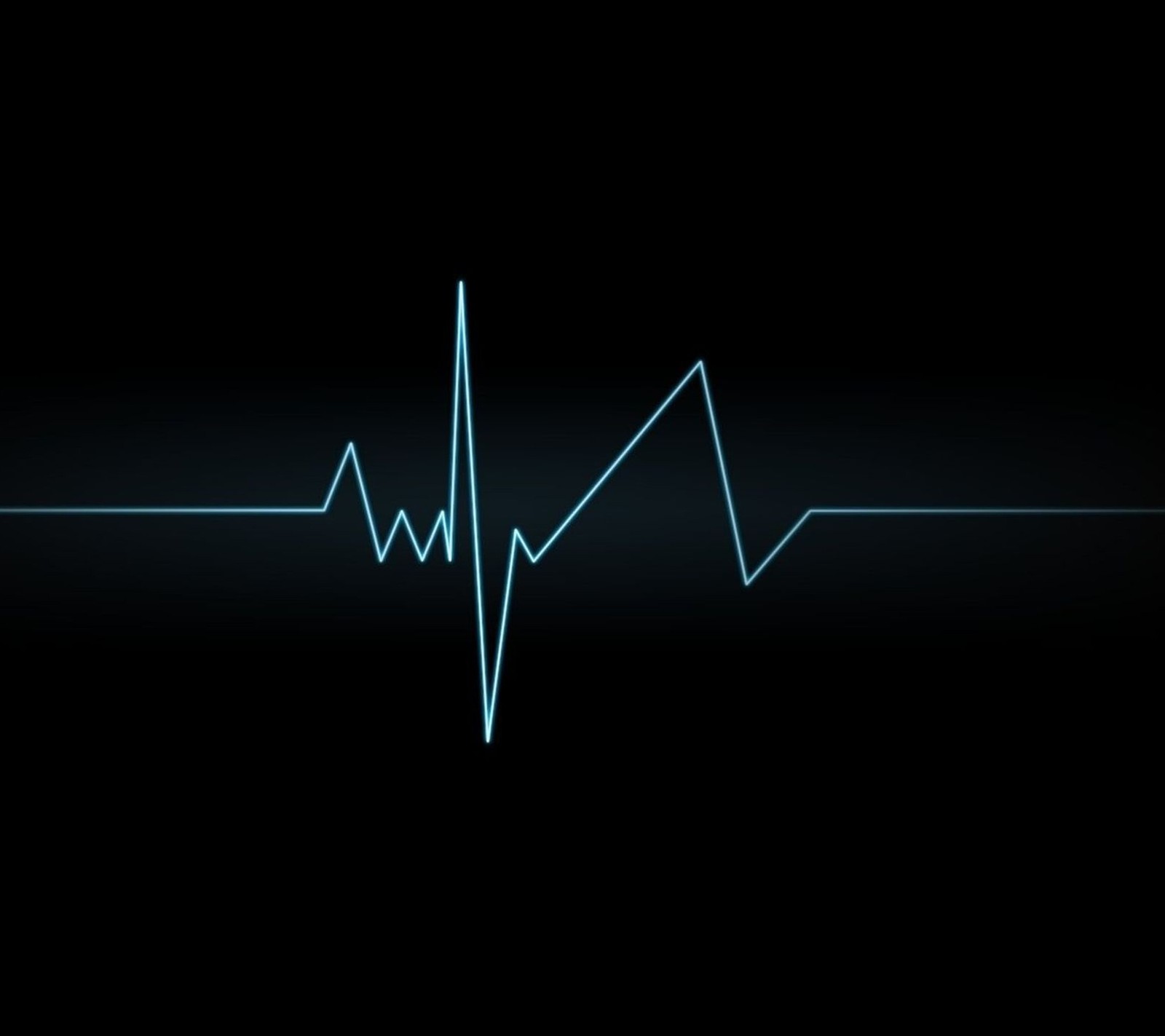 Una línea de pulso azul sobre un fondo negro (abej, beograd, cardiogram)