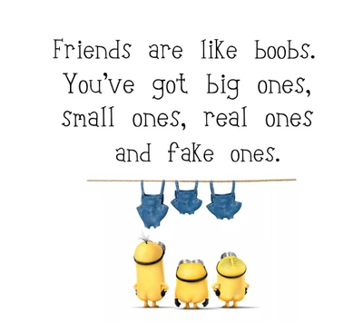 friends, minions, quote, saying