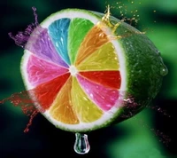 explosion, couleur, hd, citron, arc en ciel