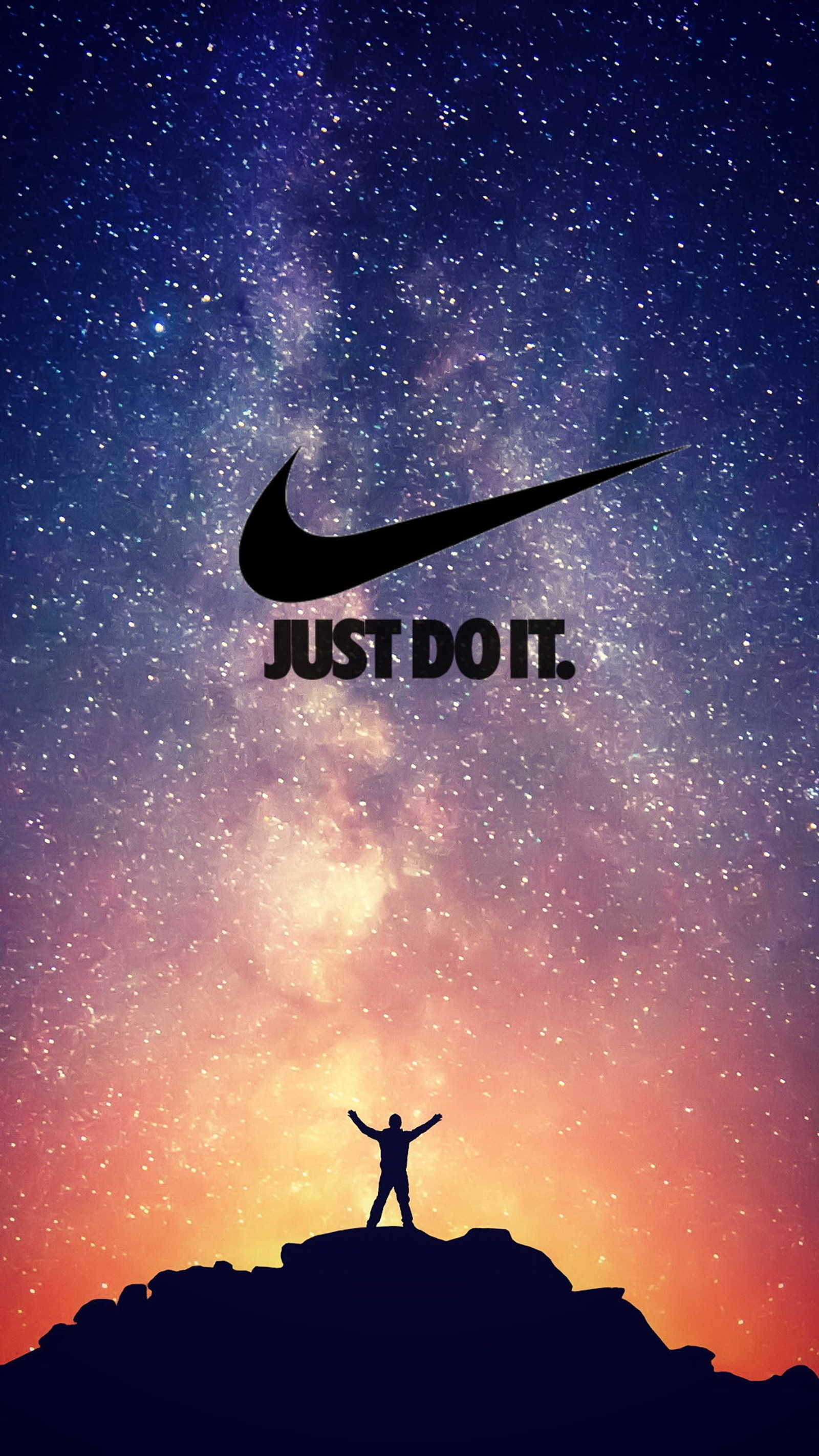 Fonds d'écran nike just do it (galaxie, inspirant, fais le simplement, vie, amour)