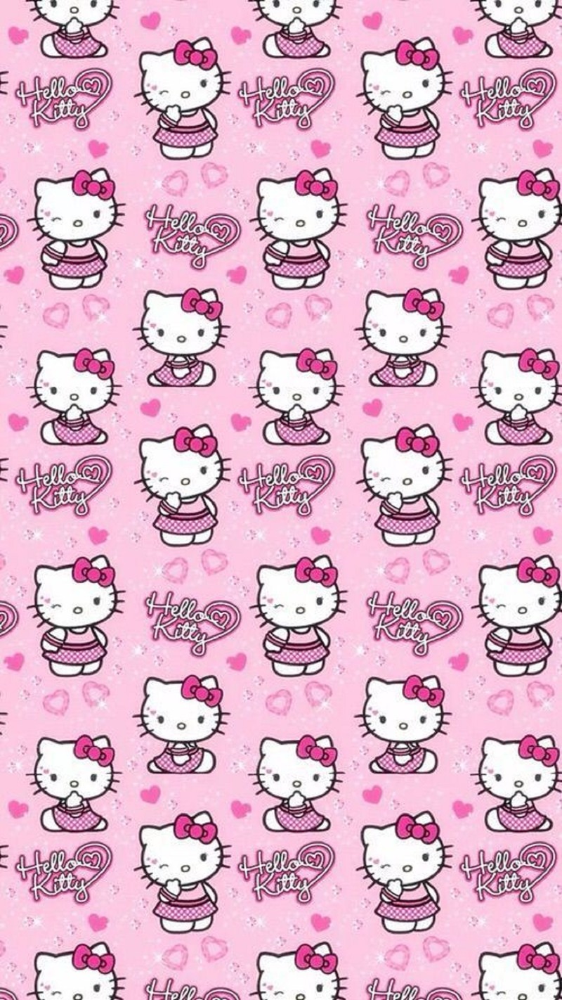 Обои hello kitty розовые обои hello kitty розовые обои hello kitty (мультфильм, хелло китти, hello kitty)