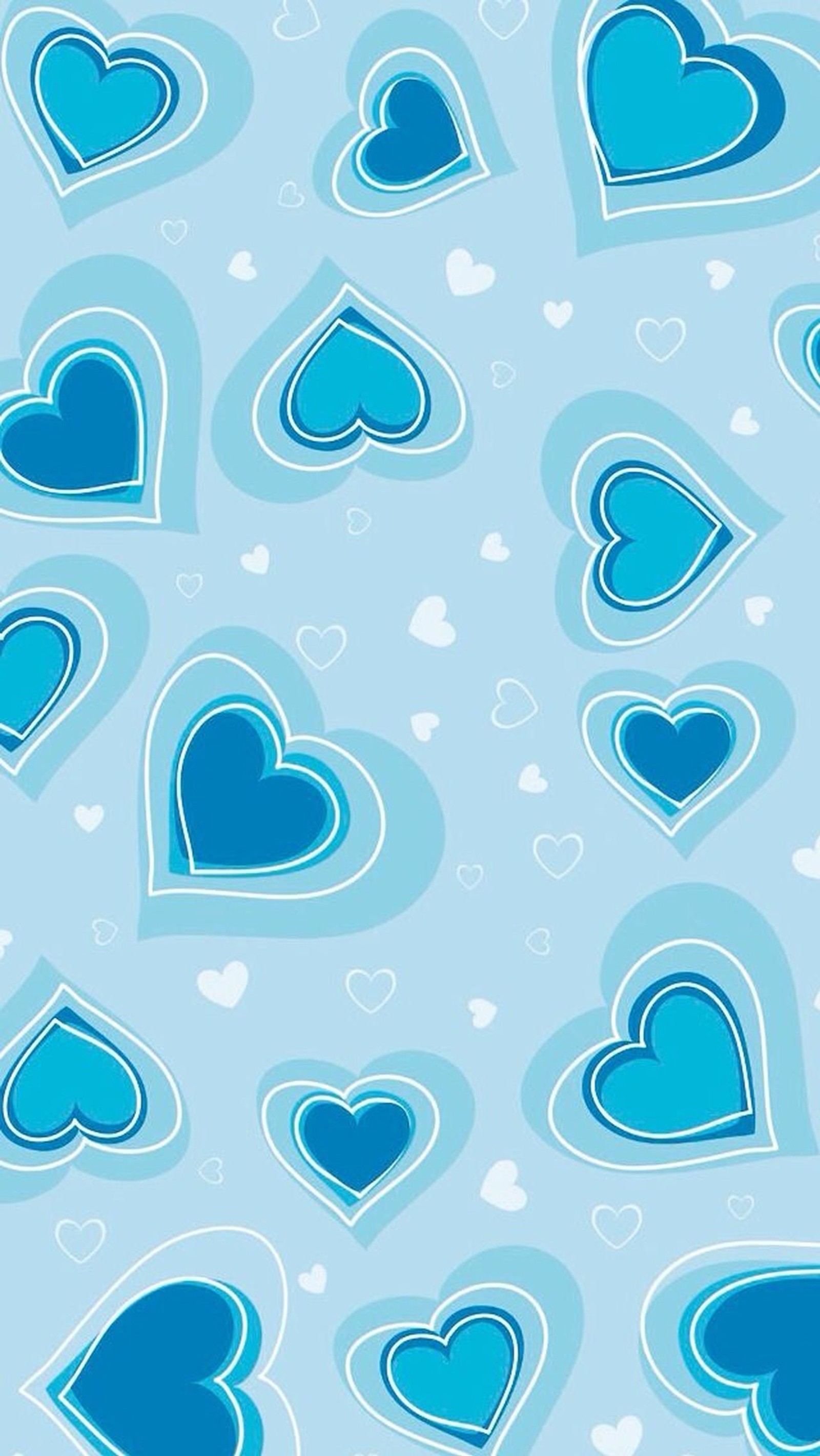 A blue and white heart pattern with hearts on a blue background (blue, hearts, tiny)