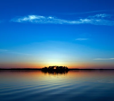 blauer sonnenuntergang, nexus, hintergrundbild