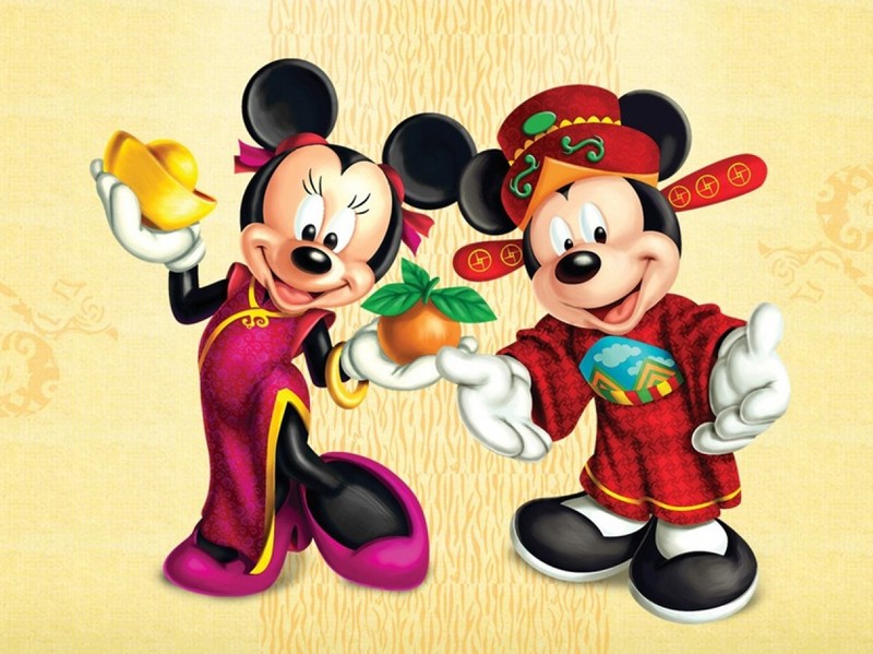 Обои с микки и мини маус (мультфильмы, mickey mouse)