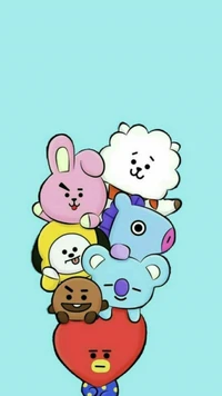 Personagens BT21: Uma pilha colorida de fofuras do K-Pop