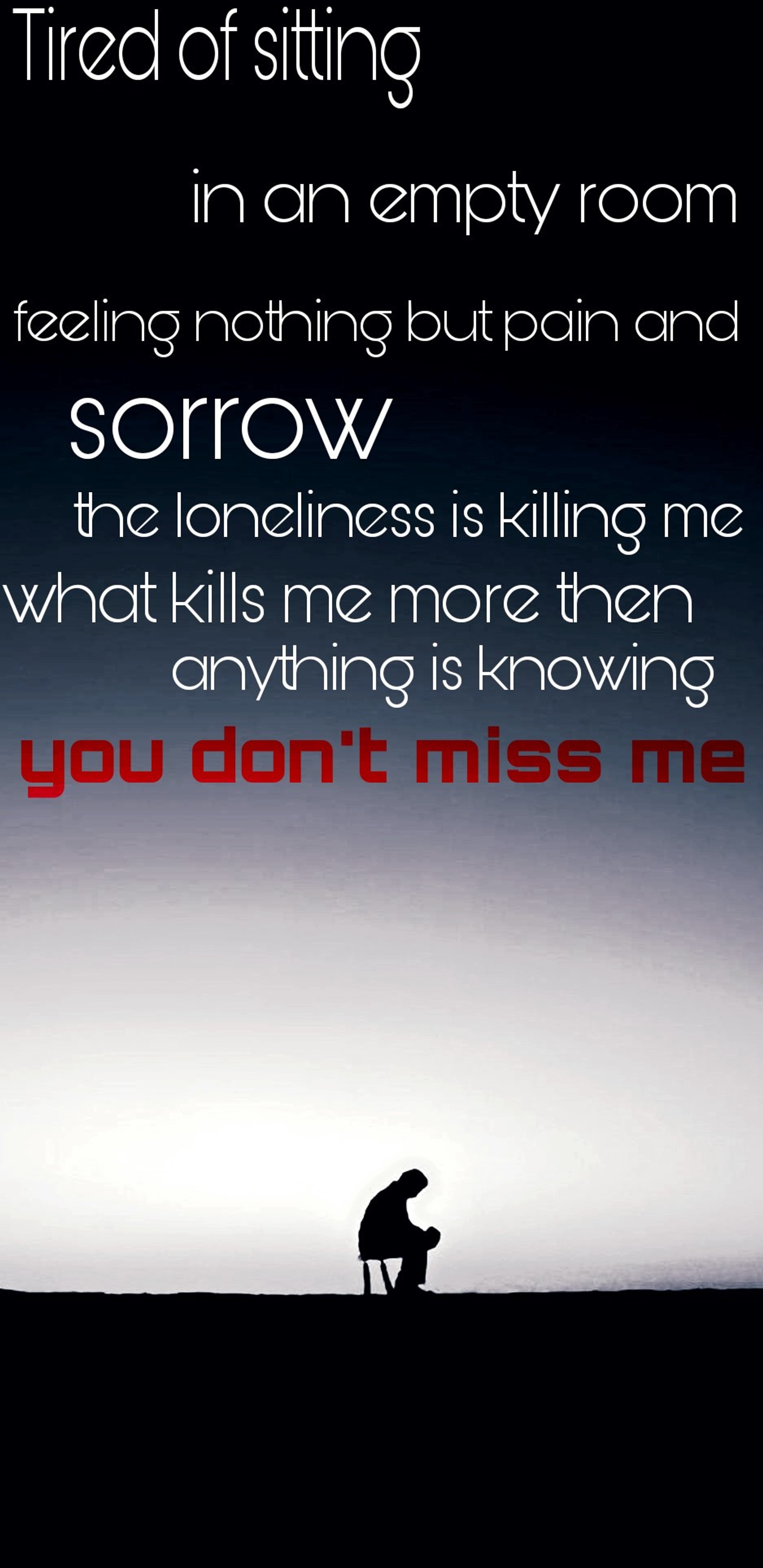 empty, loneliness, miss, pain, sorrow Download Wallpaper