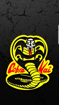 Cobra Kai-Logo: Ikonische Kobra mit fettem Text