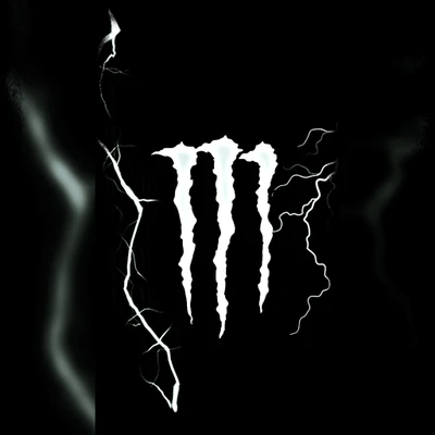 Monster Energy-Logo mit Blitzeffekten