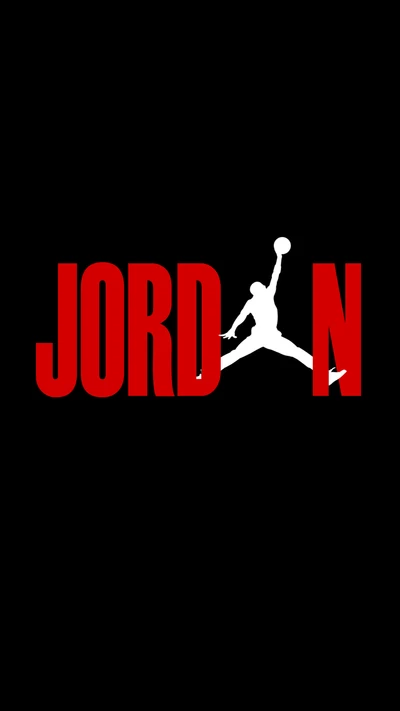 Michael Jordan Nike Air Jordan Logo in Bold Red and White