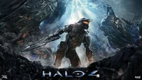 Master Chief in Halo 4: Epic Sci-Fi Key Art