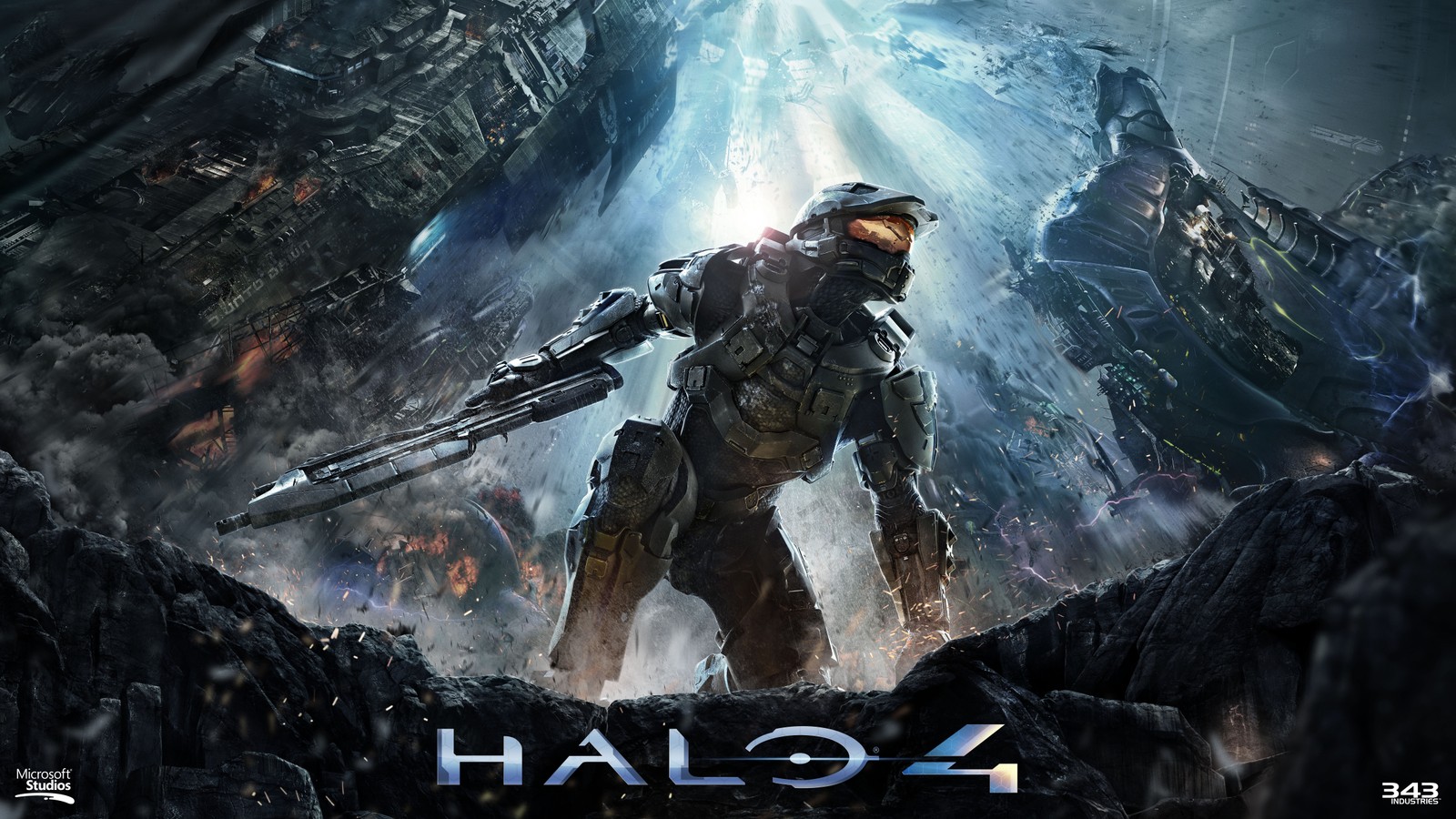 Halo 4 выходит на xbox и ps (гало, halo, ключевое искусство, видеоигра, 5k)