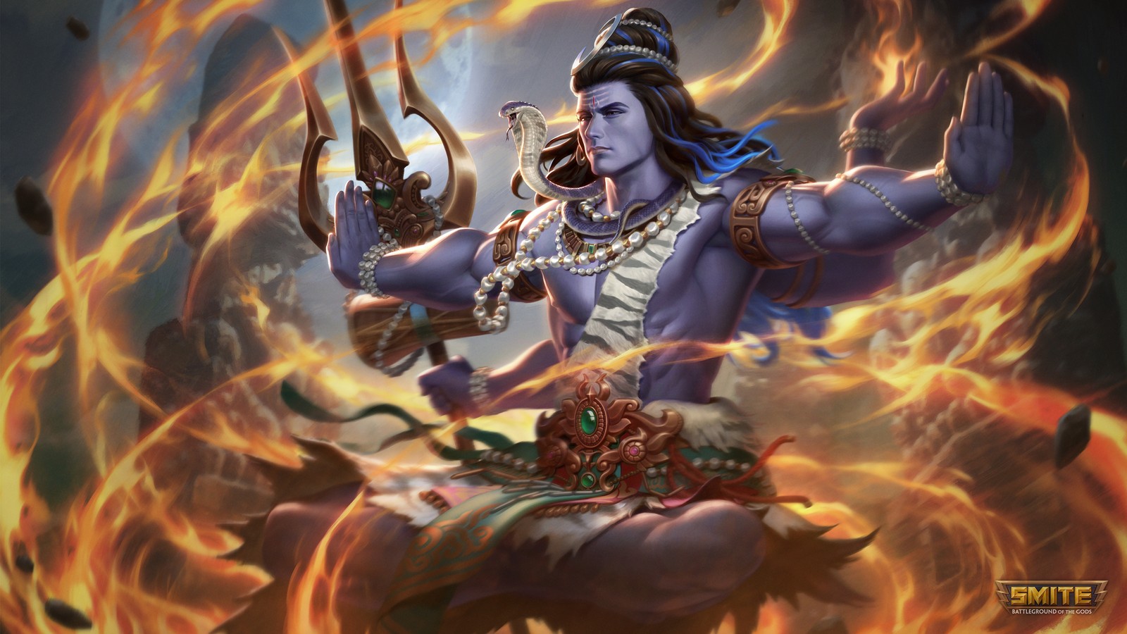 lord shiva, the destroyer, smite, 2022 games, games Download Wallpaper