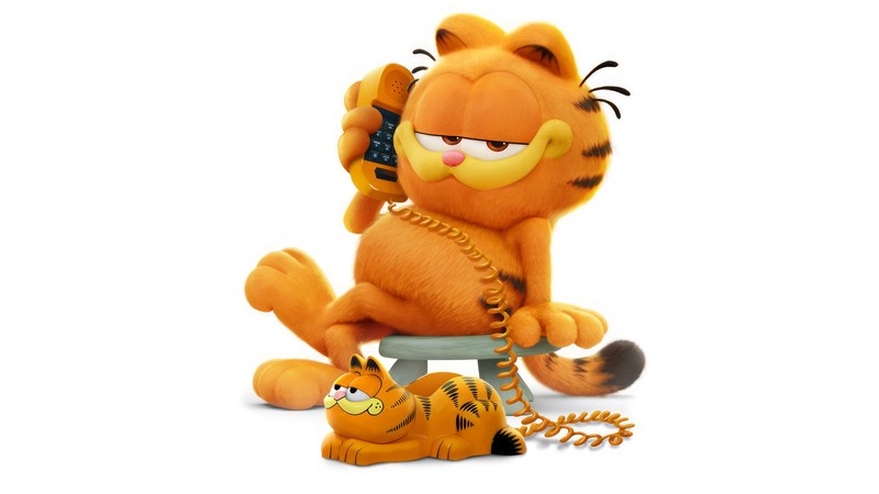 Кот гарфилд говорит по телефону с игрушечным котом (гарфилд, garfield, the, 5)