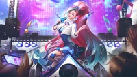 Seraphine: Aufstrebender Stern von K/DA - League of Legends Splash Art