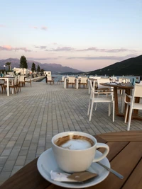 table, tasse à café, tasse, vaisselle, café