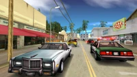 Rues classiques de Vice City avec des voitures emblématiques