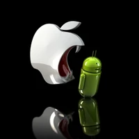 apple eats android, comedy, hd, ipad 3, new wallpaper