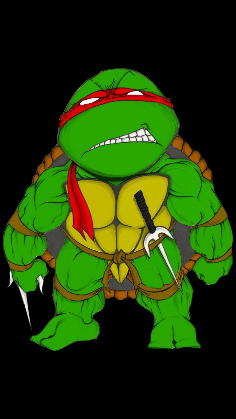 Мультяшный рисунок подросткового мутанта с мечом (ниндзя, ralph, tmnt, черепаха)