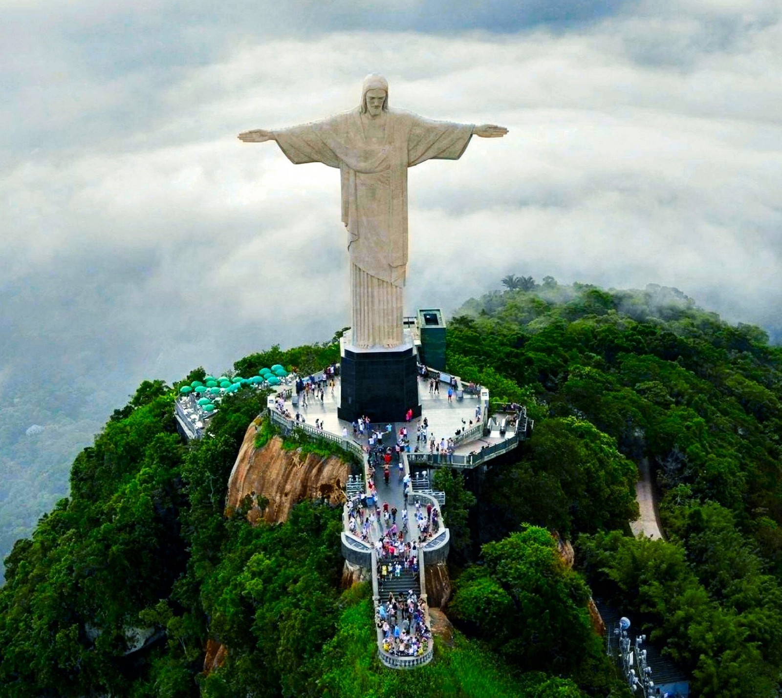 Téléchargez le fond d'écran brésil, jésus christ, jesus christ, paysage, rio de janeiro