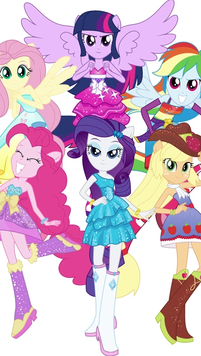 equestria girls, mane 6, mlp, my little pony