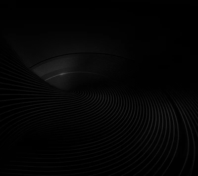 Abstract Vortex of Lines in Matte Black