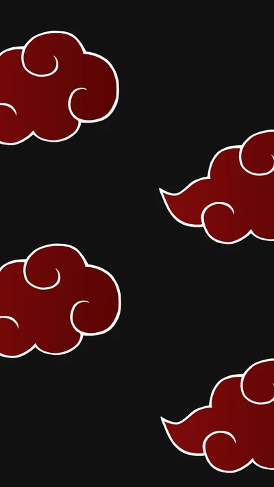 Motif de nuages d'Akatsuki de l'anime Naruto