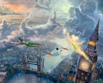 big ben, disney, londres, london, peter pan