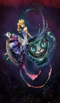 alice, cheshirecat, pays des merveilles