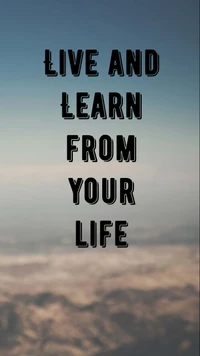 learn from life, life