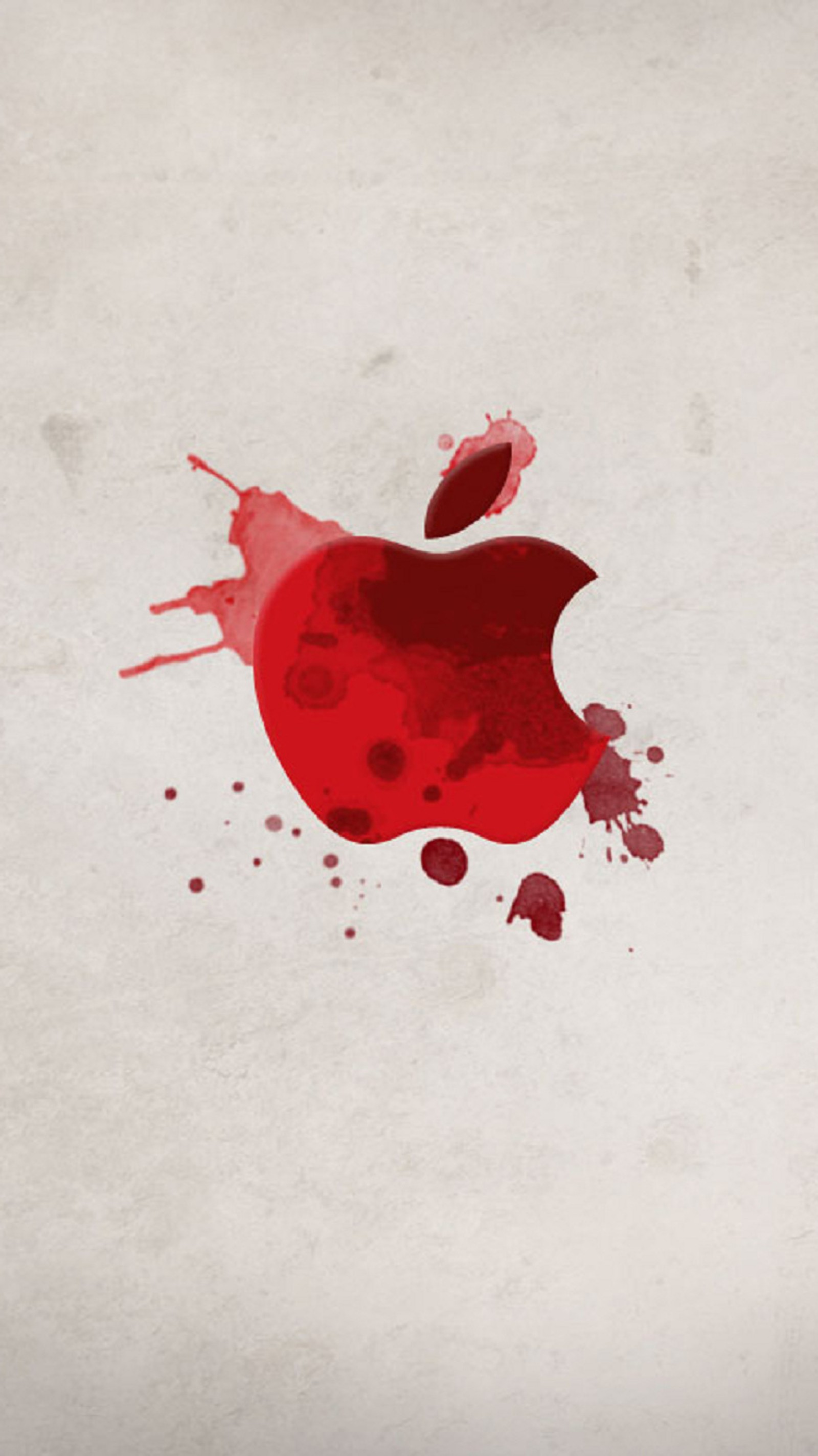 Il y a un logo d'une pomme rouge sur un fond blanc (pomme, marque, iphone, logo, mac)