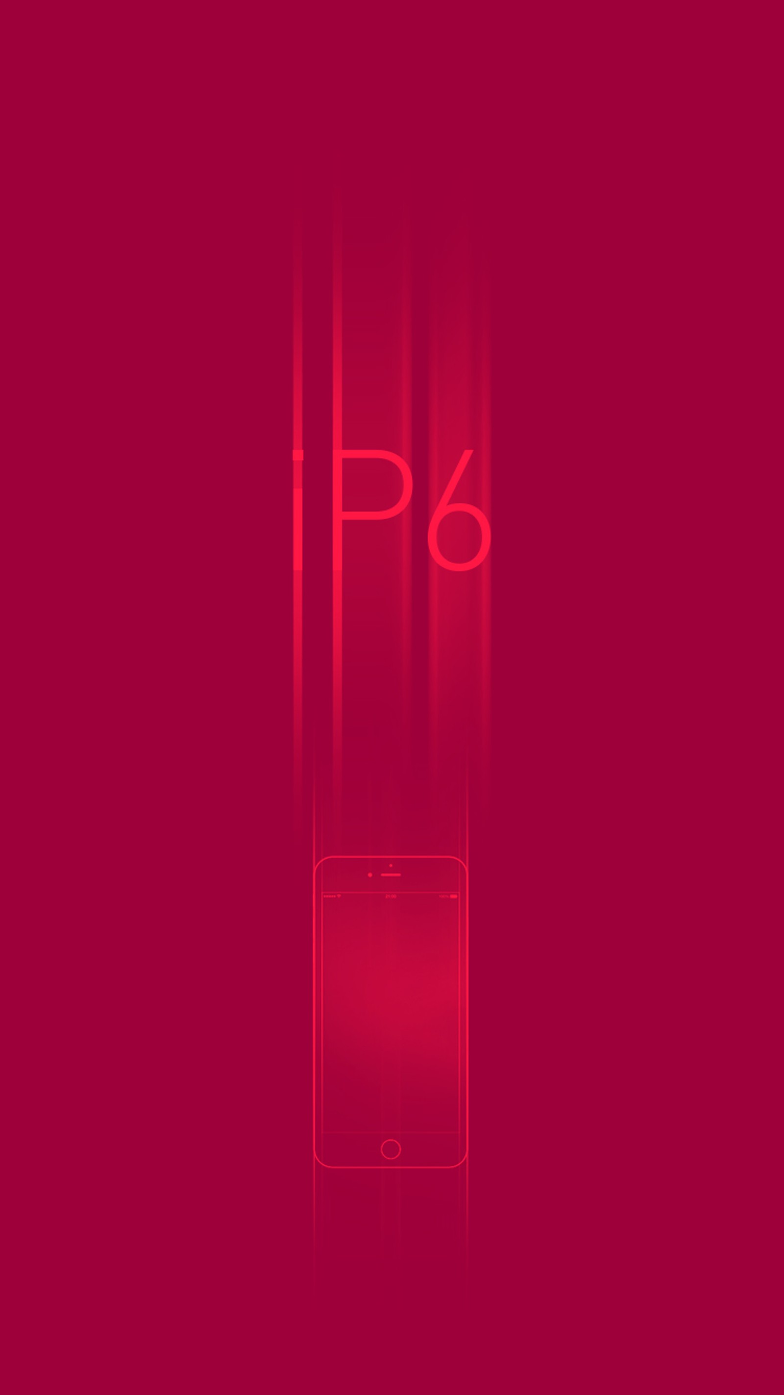 A close up of a cell phone with a red background (apple, imac, iphone, iphone6, mac)