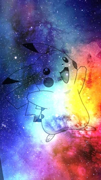 colores, galaxia, pikachu