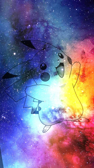 colors, galaxy, pikachu