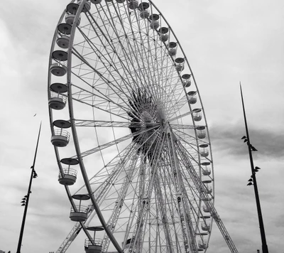 schwarz weiß, eroupe, riesenrad, frankreich, liebe