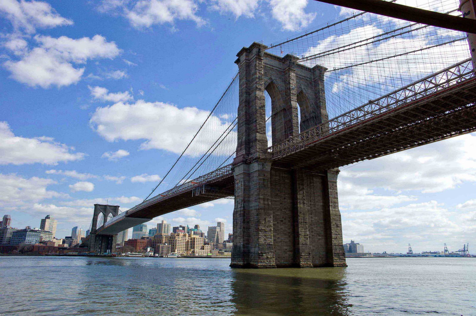 Baixar papel de parede ponte do brooklyn, ponte, ponte suspensa, ponte estaiada, flúmen